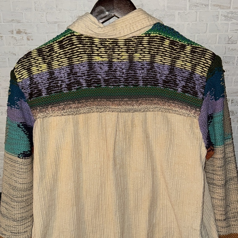 Pilcro Easygoing Shirt Jacket Button Up Corduroy Woven Knit Boho Western Shacket - Picture 12 of 14